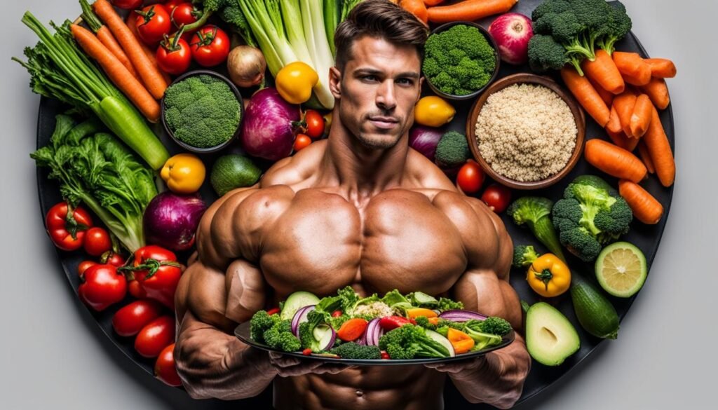 CrossFit Athlete with Plate of Healthy Food